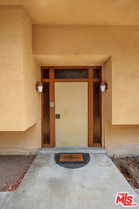 view of doorway to property