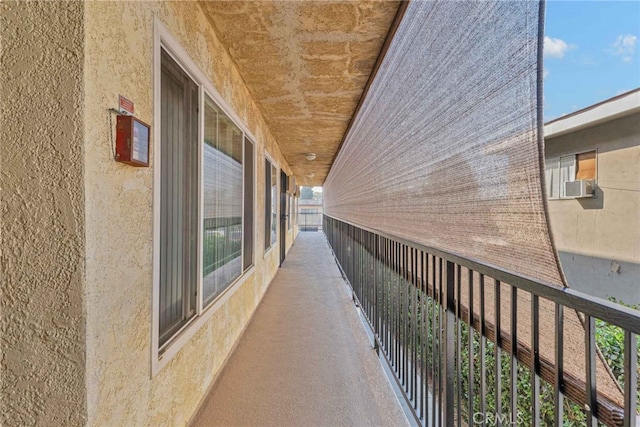 hallway featuring cooling unit