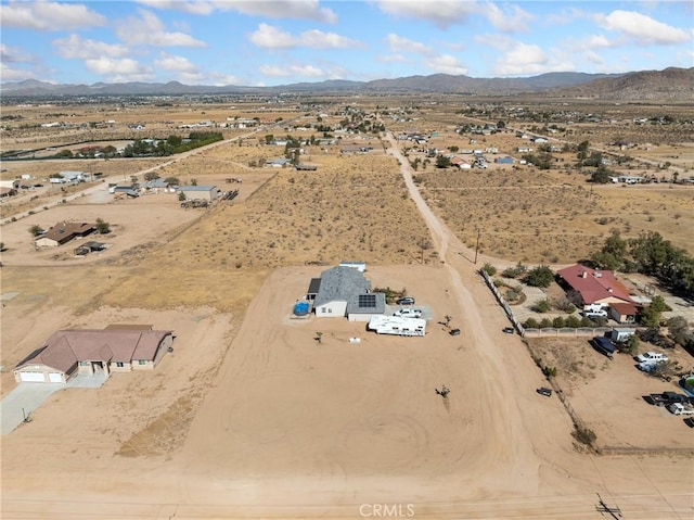 drone / aerial view with a mountain view