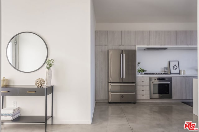 kitchen featuring appliances with stainless steel finishes