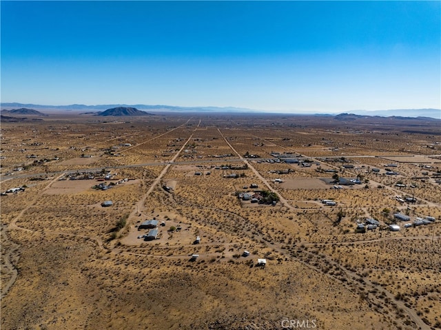 aerial view with a mountain view