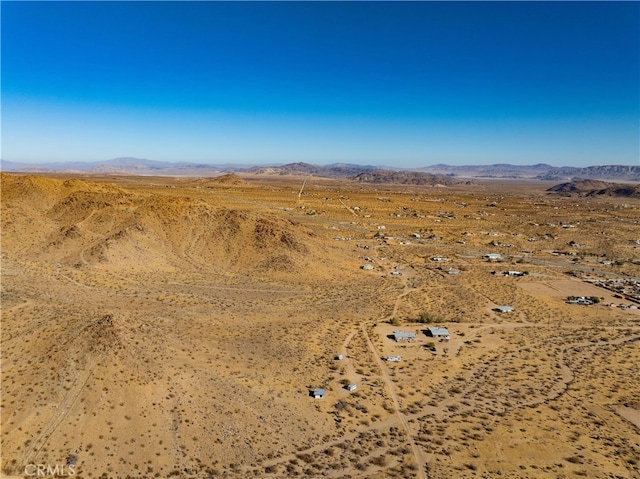 bird's eye view featuring a mountain view