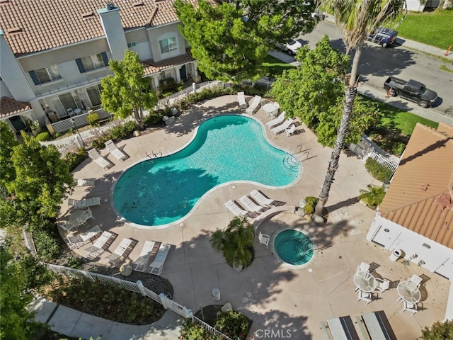 view of pool with a patio