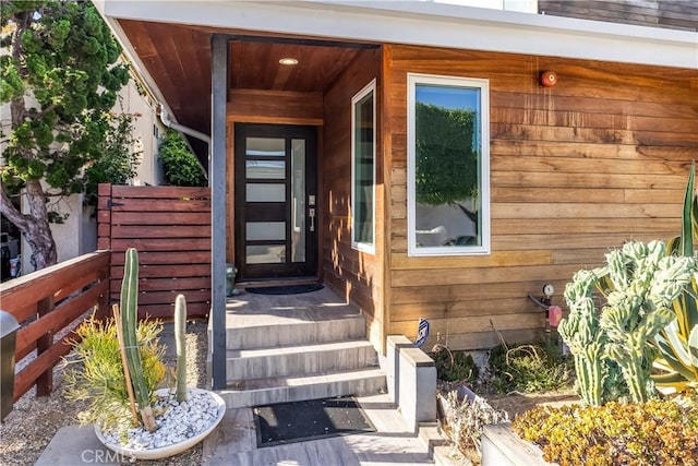 view of doorway to property