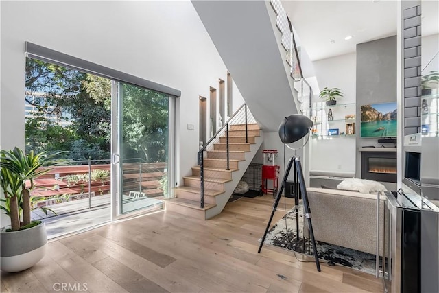 interior space with wood-type flooring