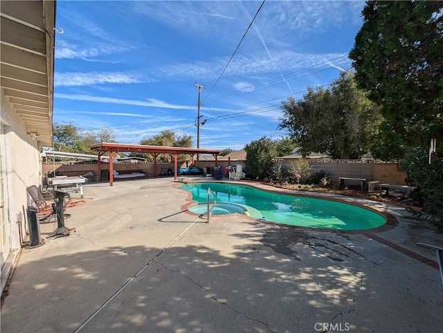 view of pool with a patio area