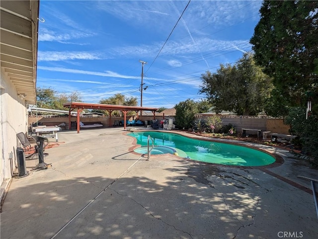 view of pool with a patio area