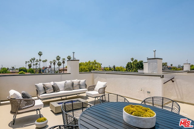 exterior space with an outdoor hangout area