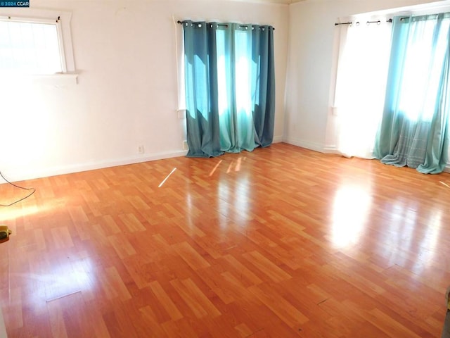 empty room featuring light hardwood / wood-style flooring