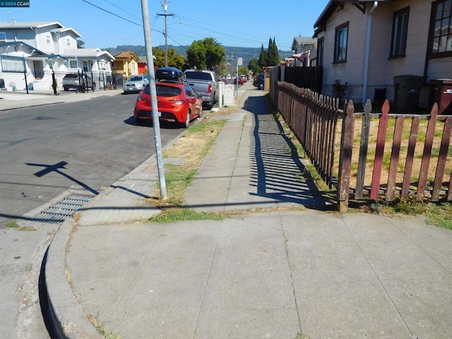 view of road