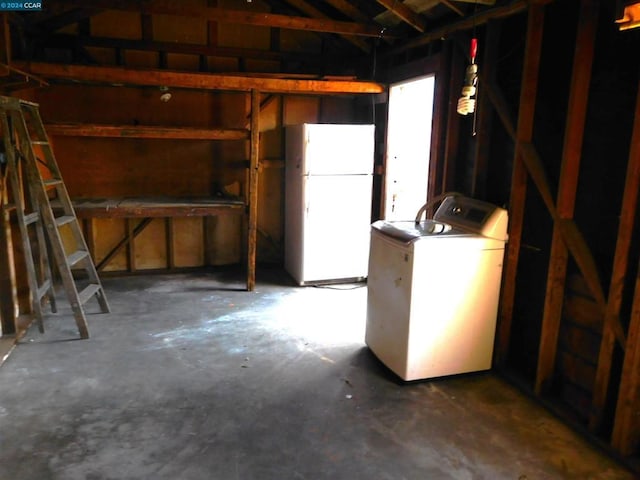 interior space featuring washer / clothes dryer