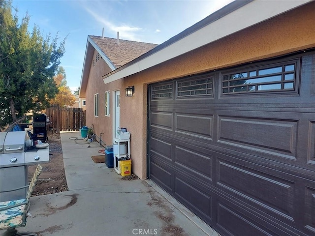 view of home's exterior featuring a garage