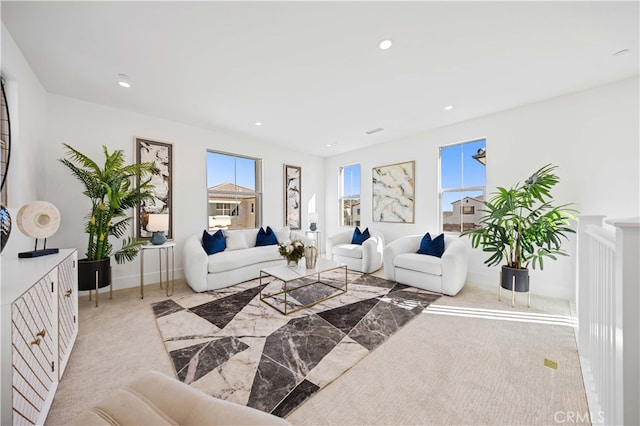 view of carpeted living room