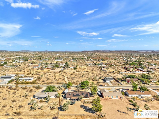 drone / aerial view with a mountain view