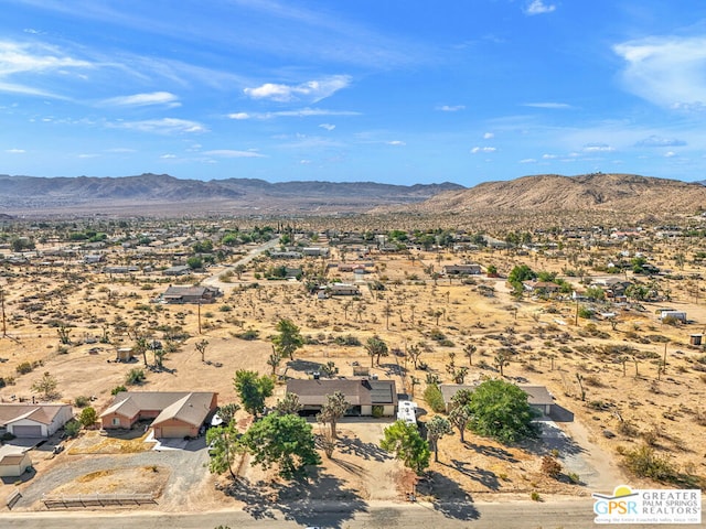 aerial view featuring a mountain view