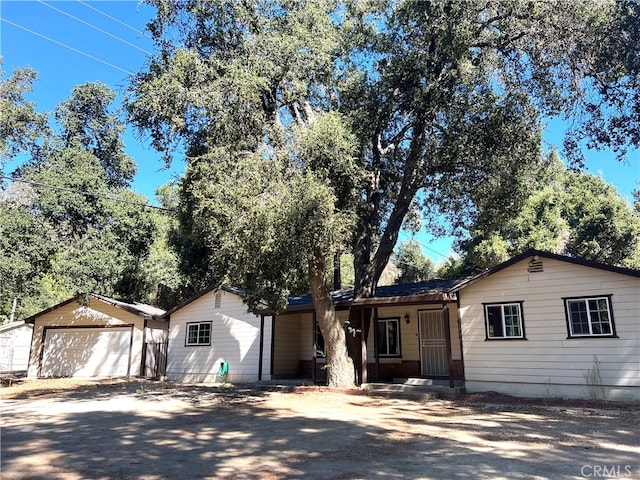 view of single story home