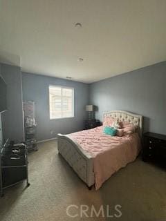 view of carpeted bedroom