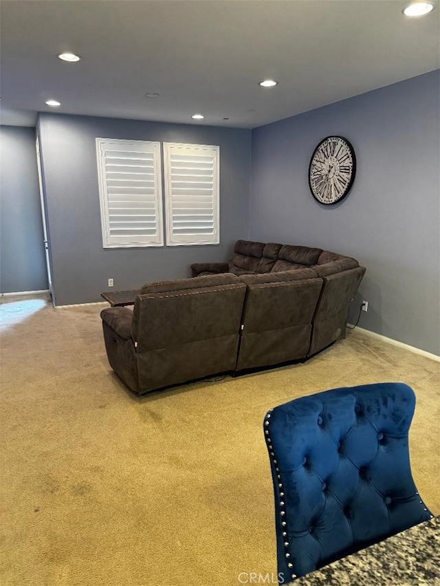 view of carpeted living room