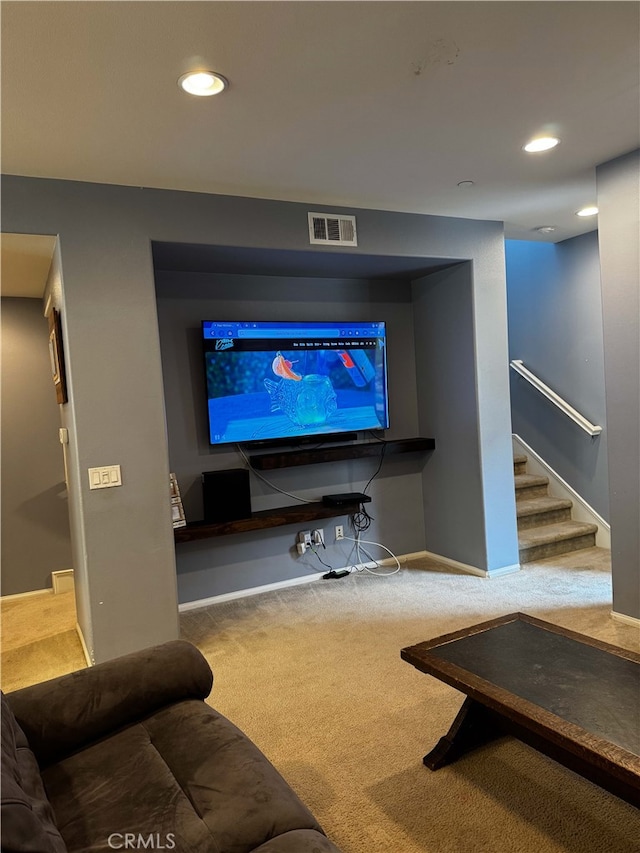 view of carpeted living room