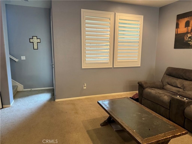 view of carpeted living room