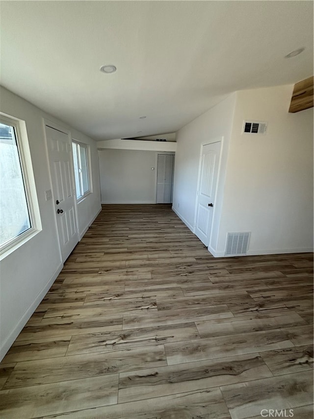 unfurnished room featuring light hardwood / wood-style flooring