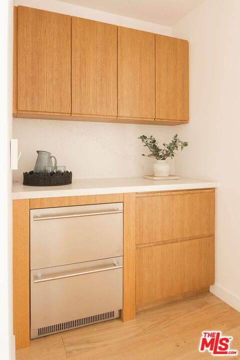 kitchen featuring light hardwood / wood-style floors