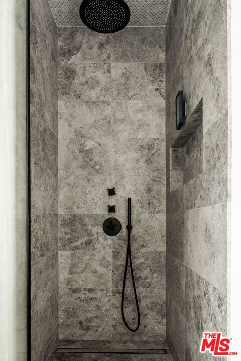 details with tiled shower