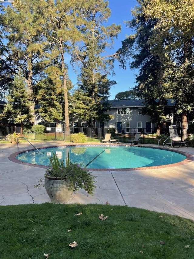 view of pool featuring a patio area