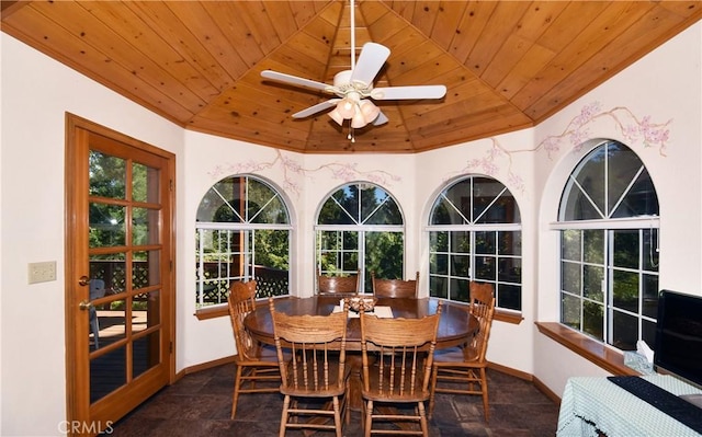 sunroom / solarium featuring a wealth of natural light