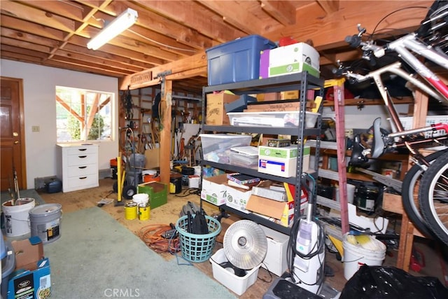 view of storage room