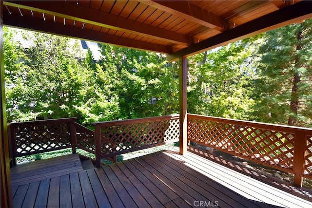 27547 W Shore Rd, Lake Arrowhead, CA 92352 - view of wooden deck