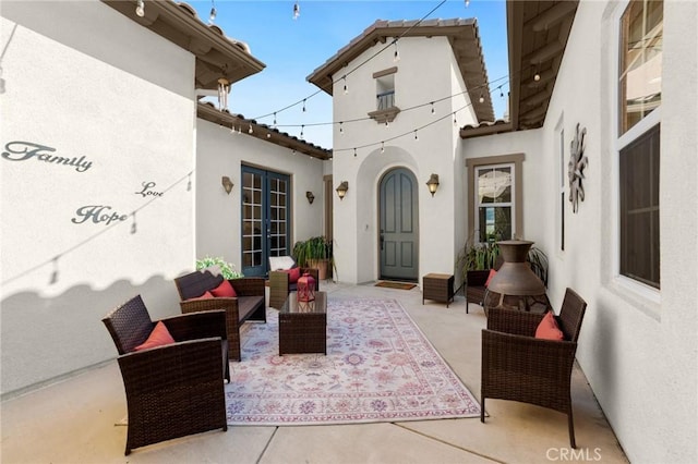 view of patio / terrace featuring outdoor lounge area