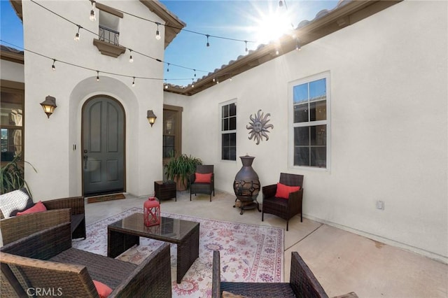 view of patio / terrace with an outdoor hangout area