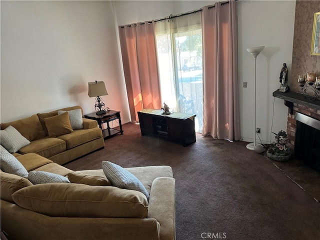 view of carpeted living room