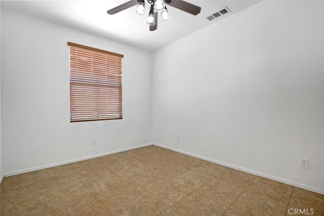 unfurnished room featuring ceiling fan