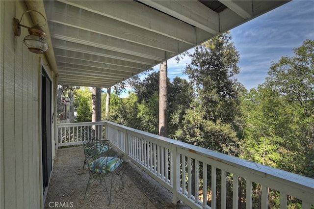 view of balcony