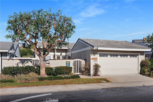 view of front of house featuring a garage