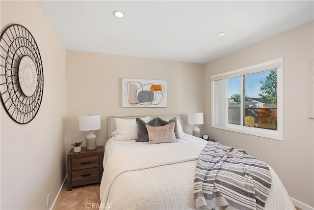 view of carpeted bedroom