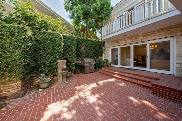 view of patio / terrace with a grill