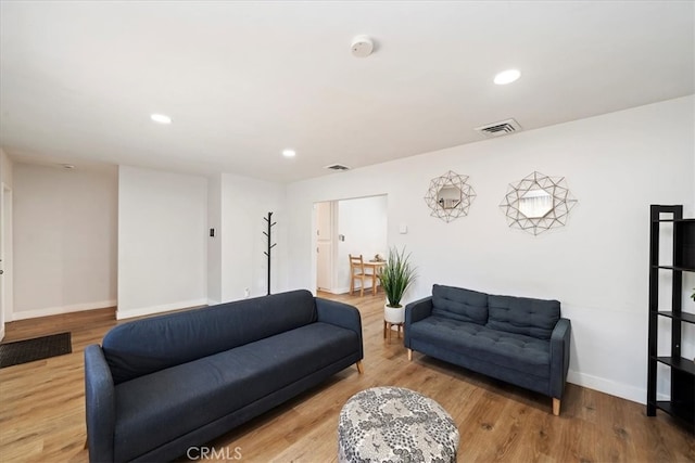 living room featuring hardwood / wood-style floors