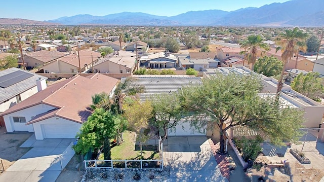 aerial view featuring a mountain view