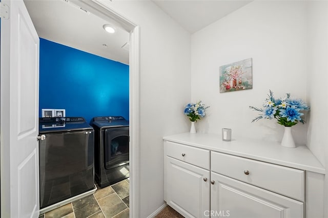 laundry room featuring washing machine and dryer