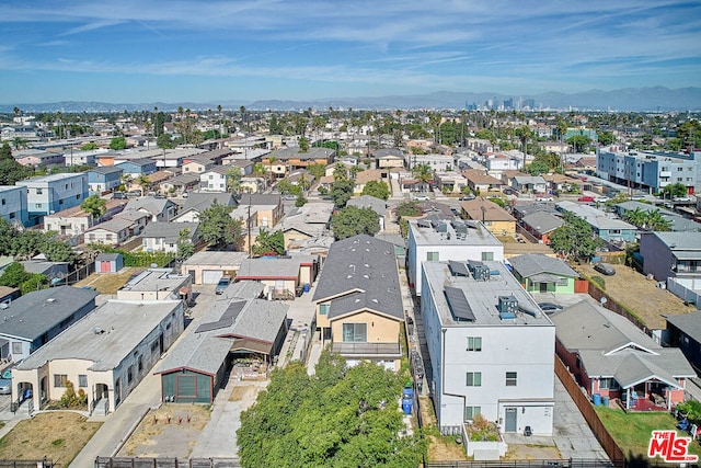 bird's eye view featuring a mountain view