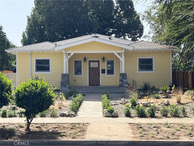 bungalow-style home featuring a porch