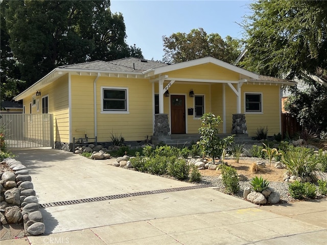 bungalow-style house featuring a porch