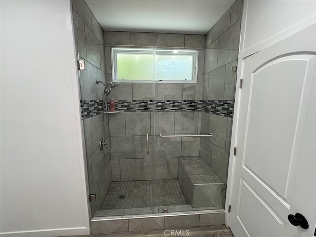 bathroom with walk in shower