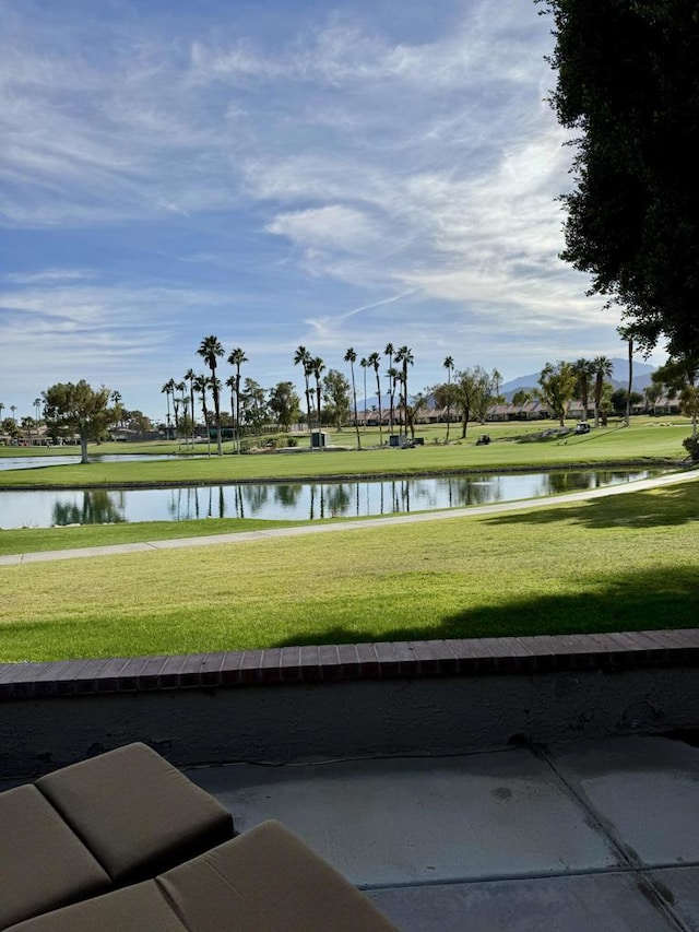 view of water feature