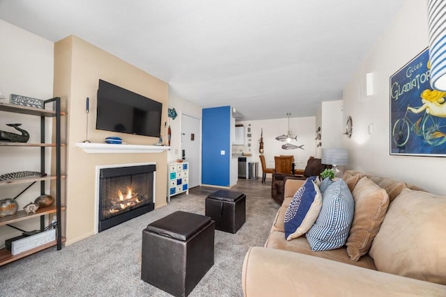 view of carpeted living room