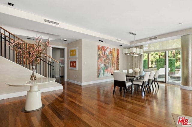 dining room featuring hardwood / wood-style floors