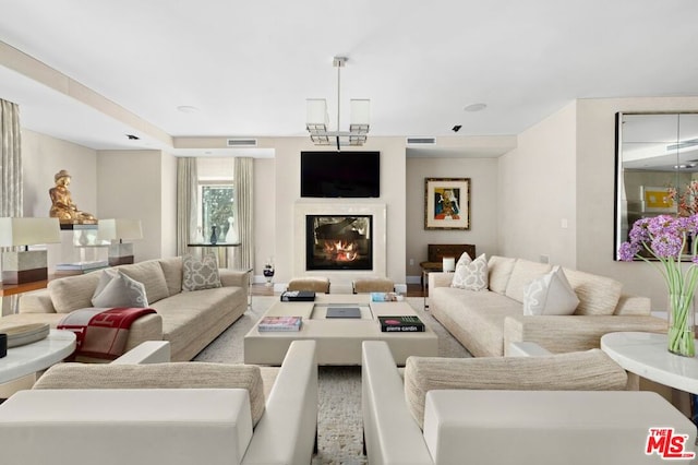 living room featuring hardwood / wood-style flooring